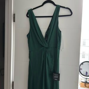 Lulus Perfect Refinement Emerald Dress NWT